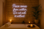 Peace comes from within. LED NEON SIGN