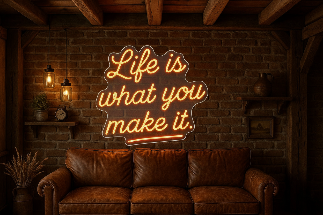 Life is what you make it. LED NEON SIGN