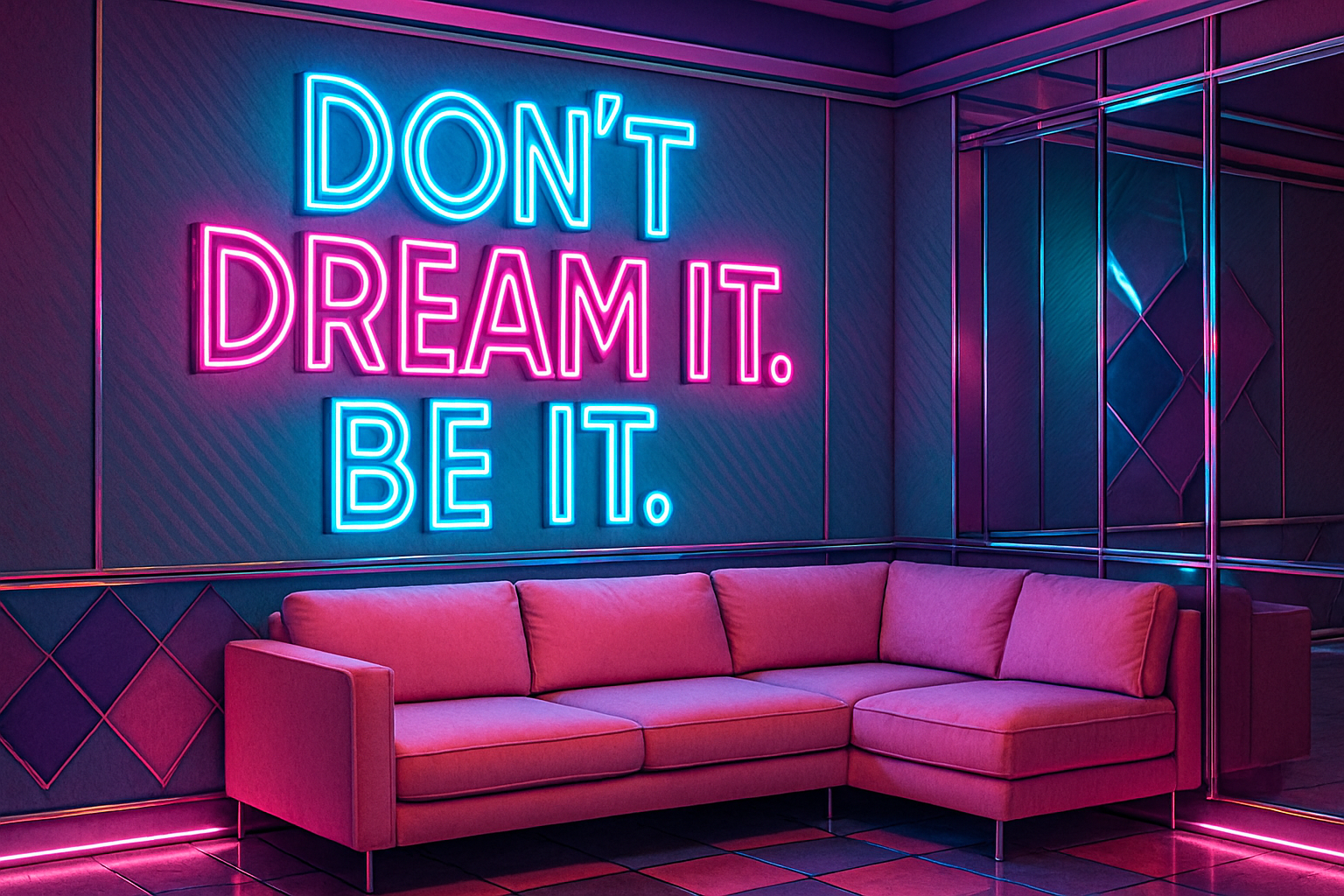 DON'T DREAM IT. BE IT. LED NEON SIGN