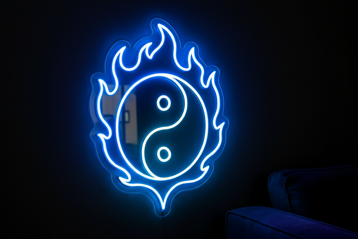 Burning Ying-Yang LED NEON SIGN