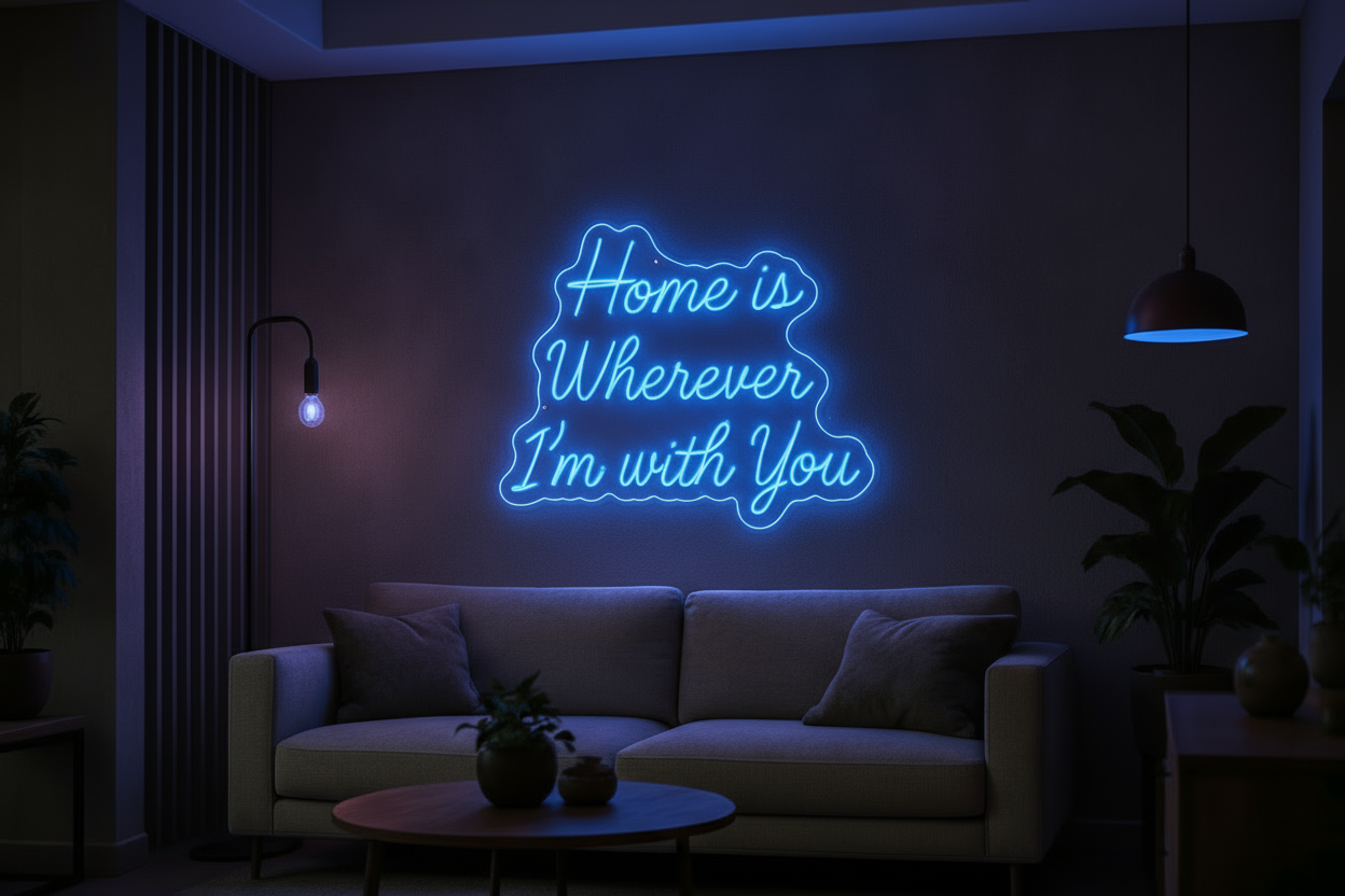 Home is Wherever I'm with You LED NEON SIGN