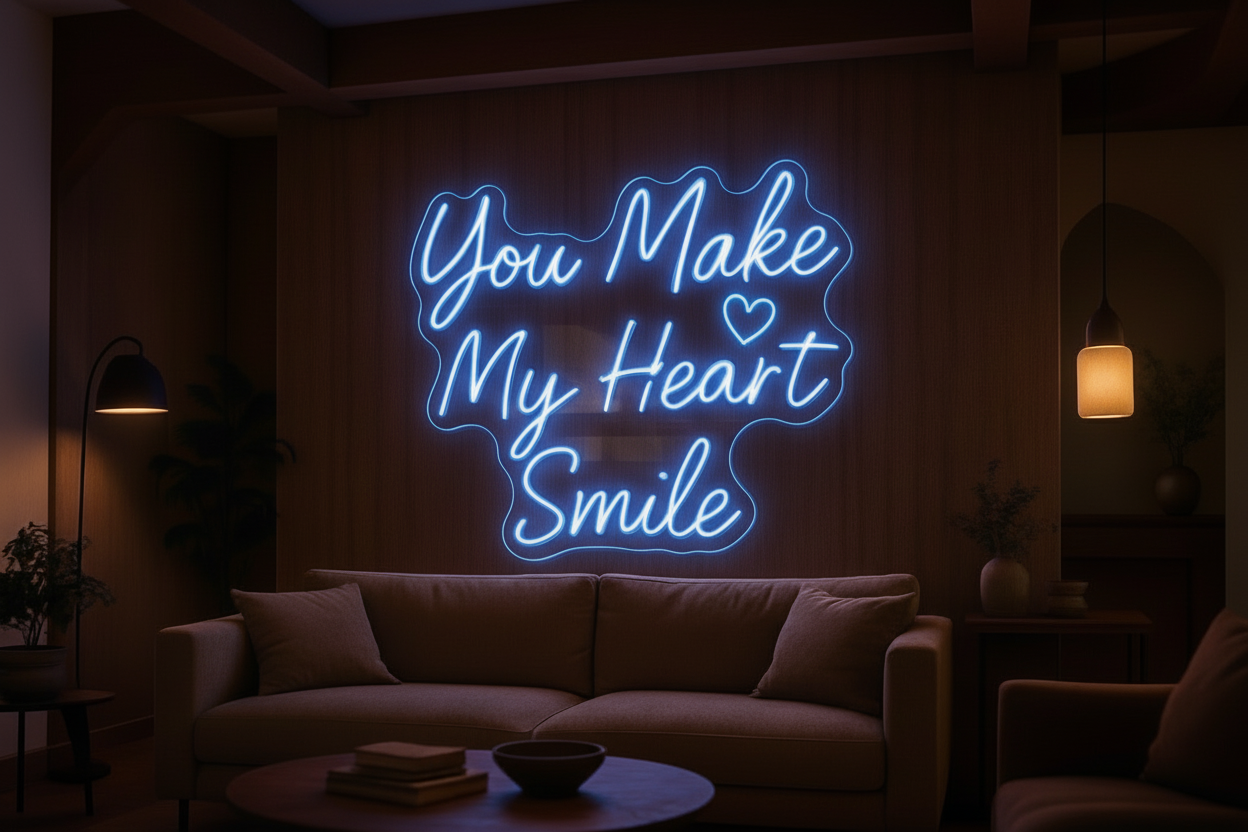 You Make My Heart Smile LED NEON SIGN