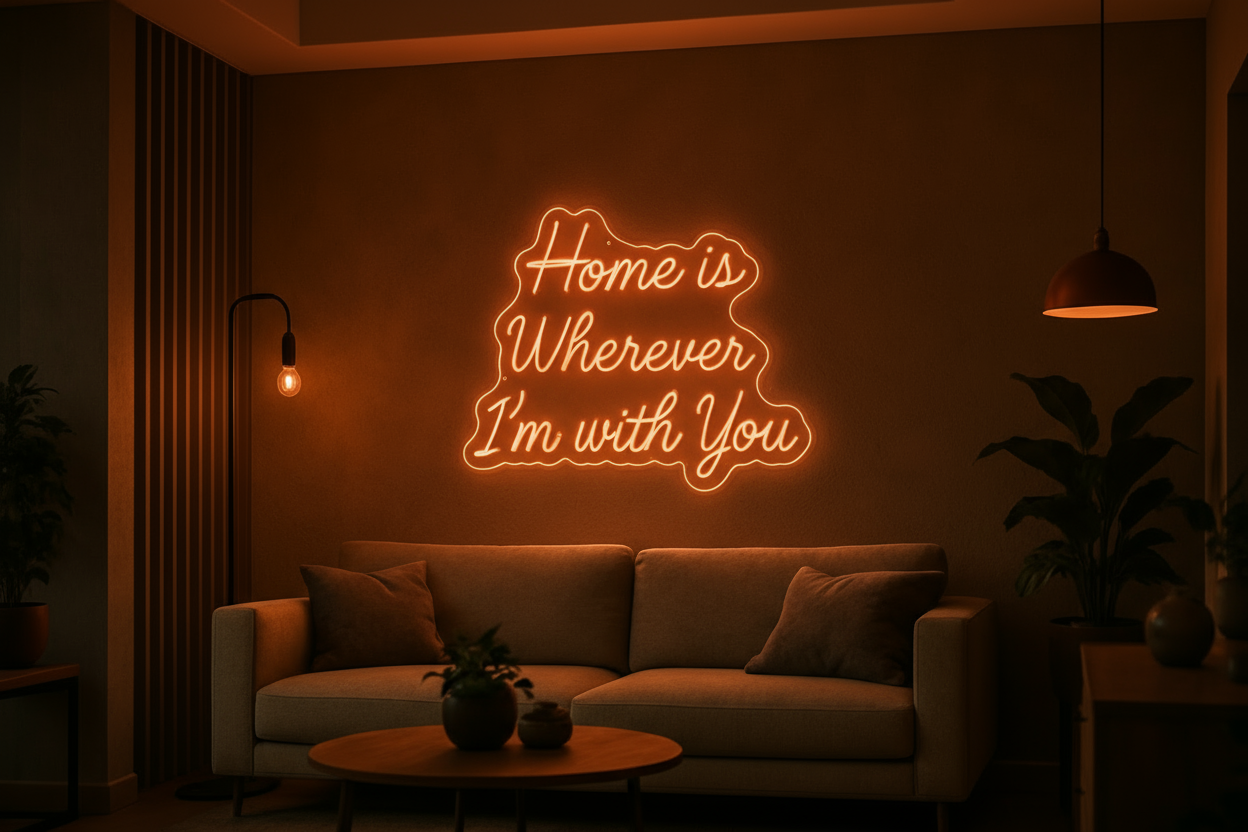 Home is Wherever I'm with You LED NEON SIGN