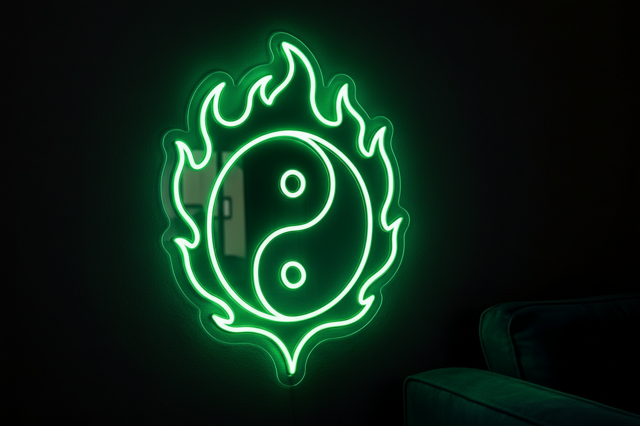 Burning Ying-Yang LED NEON SIGN