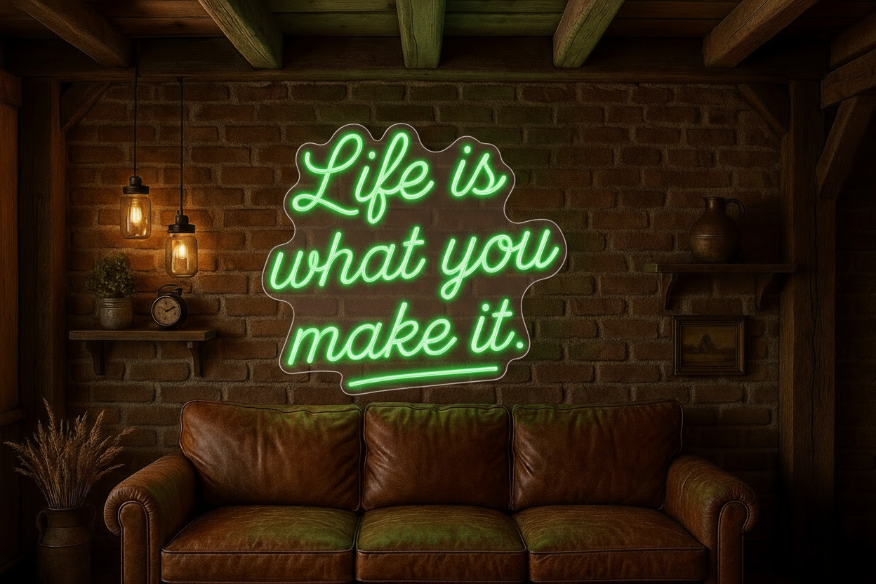 Life is what you make it. LED NEON SIGN