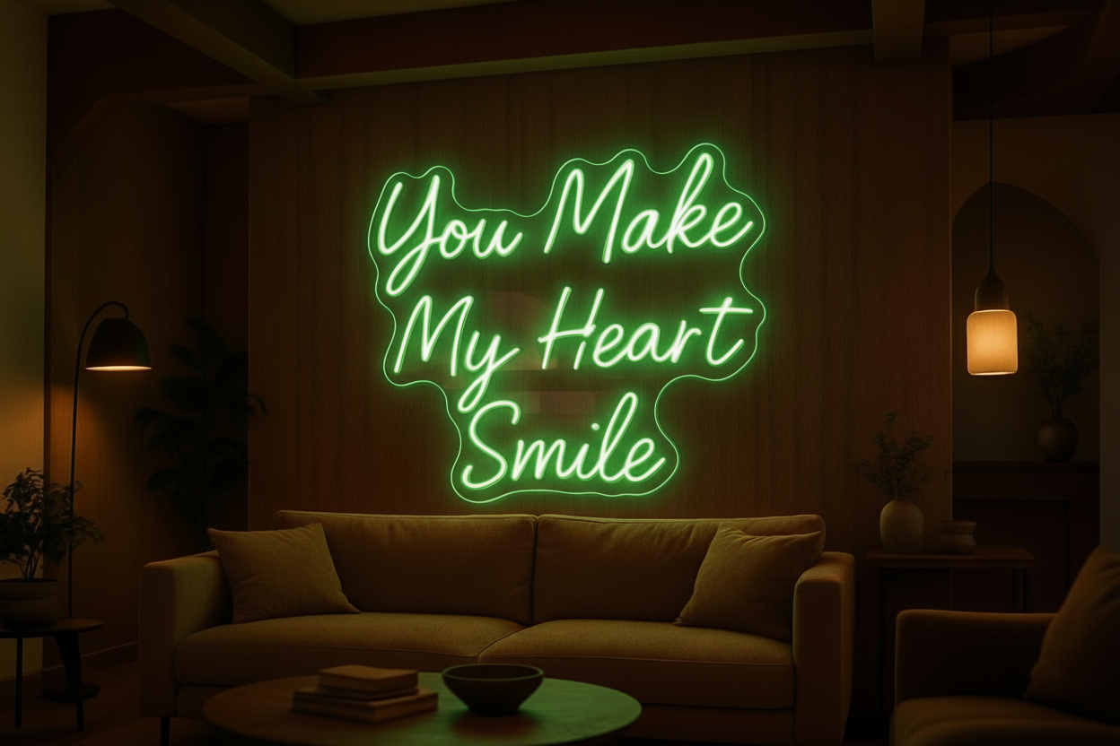 You Make My Heart Smile LED NEON SIGN
