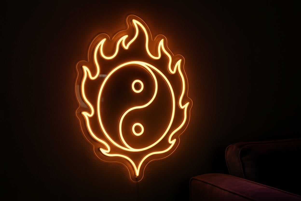 Burning Ying-Yang LED NEON SIGN
