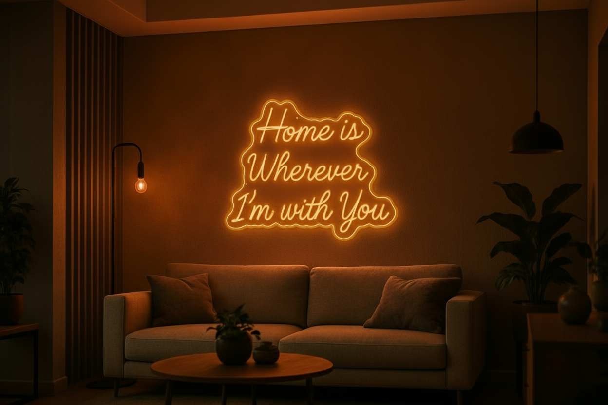 Home is Wherever I'm with You LED NEON SIGN