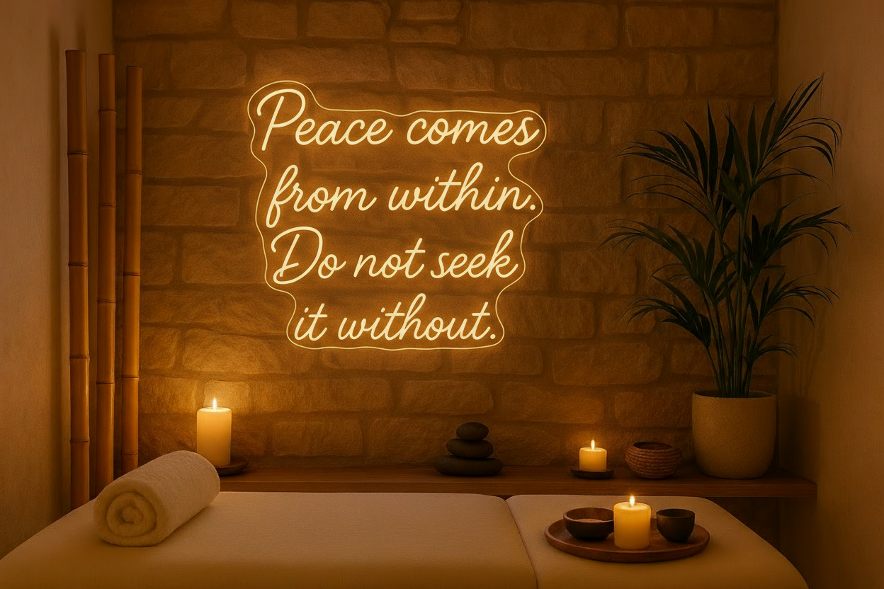 Peace comes from within. LED NEON SIGN