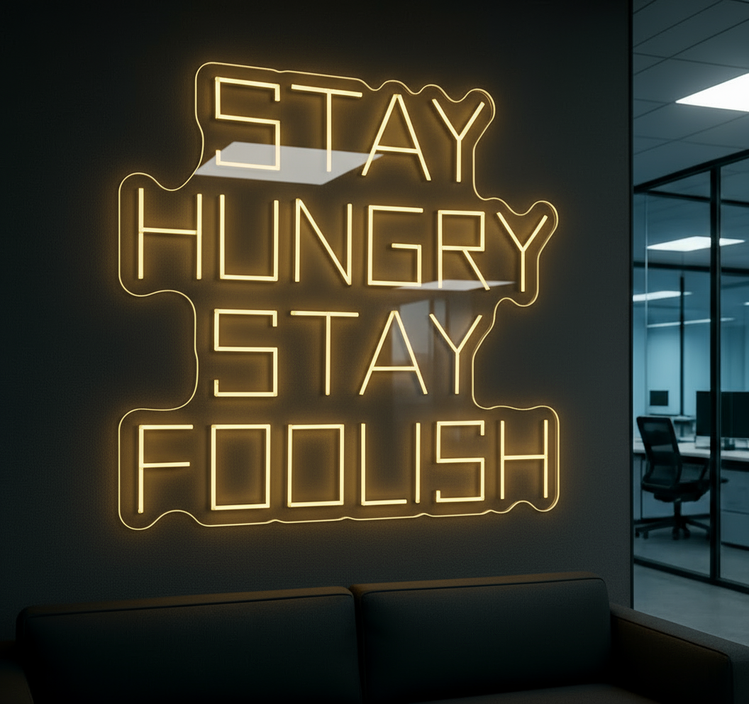 STAY HUNGRY STAY FOOLISH LED NEON SIGN