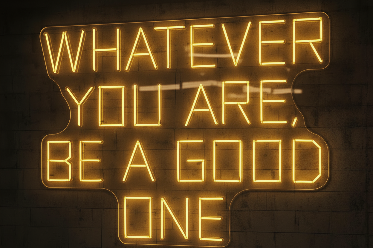 WHATEVER YOU ARE, BE A GOOD ONE LED NEON SIGN