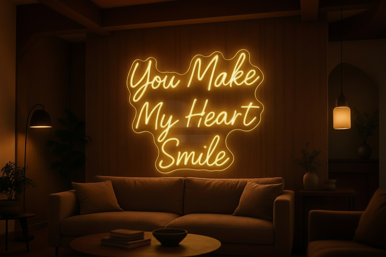 You Make My Heart Smile LED NEON SIGN