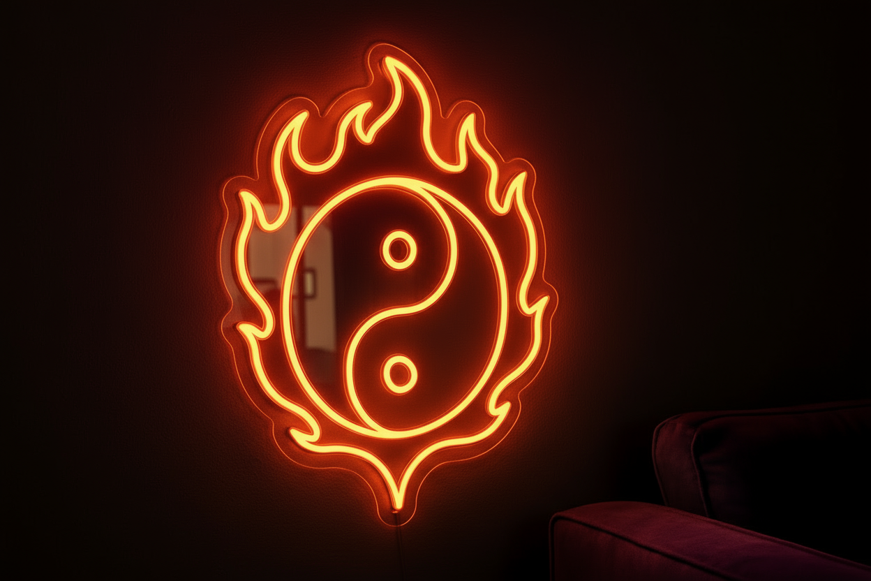 Burning Ying-Yang LED NEON SIGN