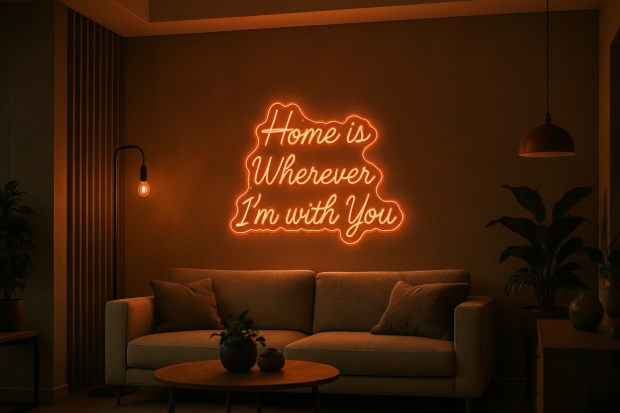 Home is Wherever I'm with You LED NEON SIGN