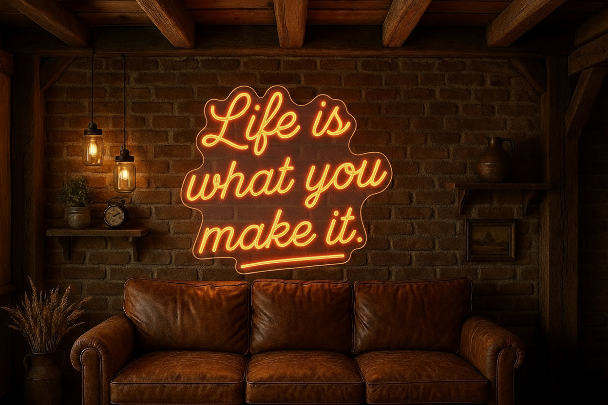 Life is what you make it. LED NEON SIGN