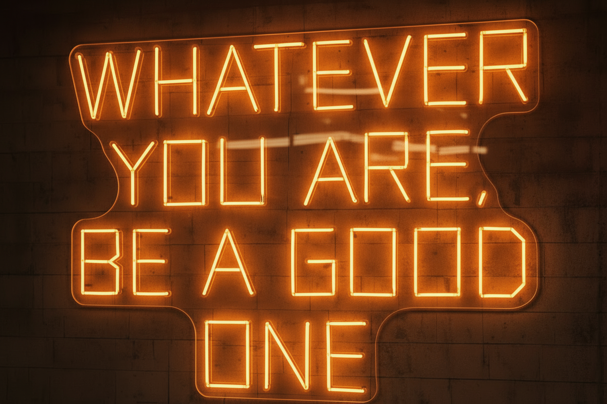 WHATEVER YOU ARE, BE A GOOD ONE LED NEON SIGN