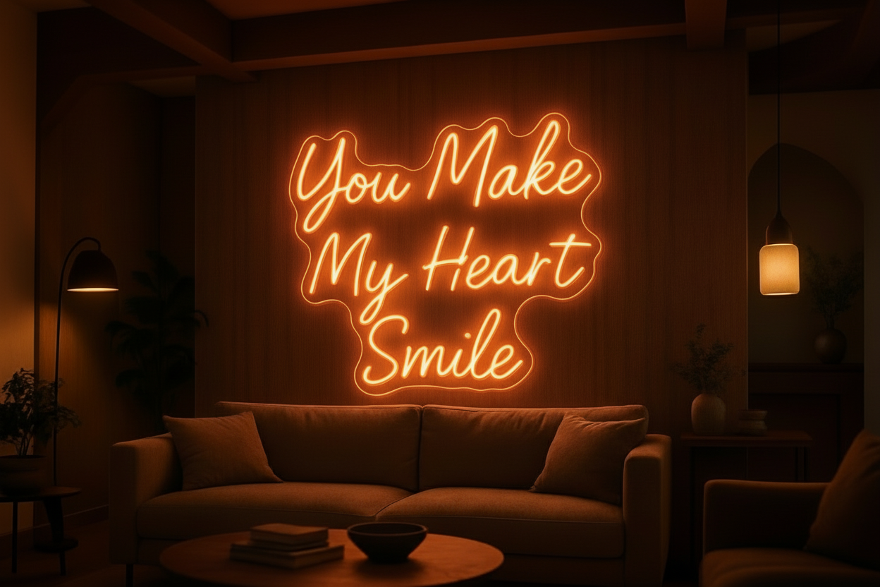 You Make My Heart Smile LED NEON SIGN