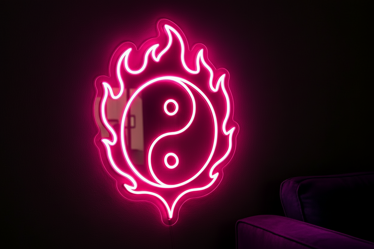 Burning Ying-Yang LED NEON SIGN