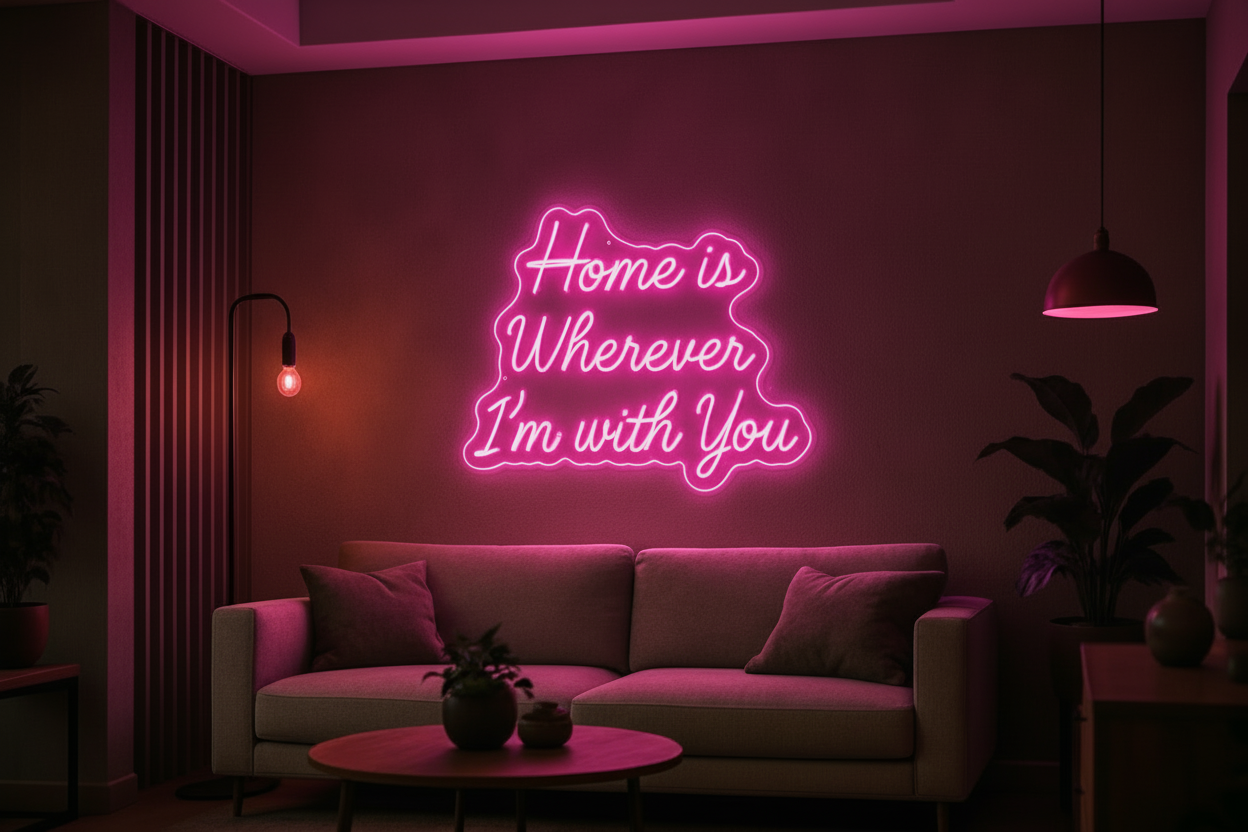 Home is Wherever I'm with You LED NEON SIGN