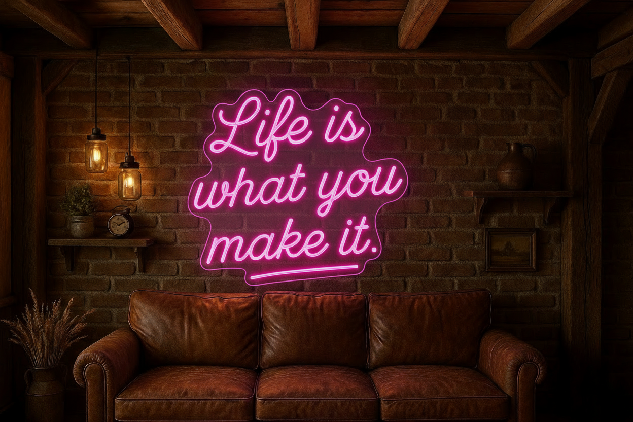 Life is what you make it. LED NEON SIGN