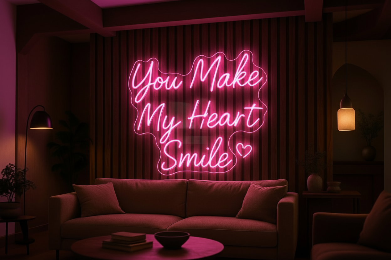 You Make My Heart Smile LED NEON SIGN