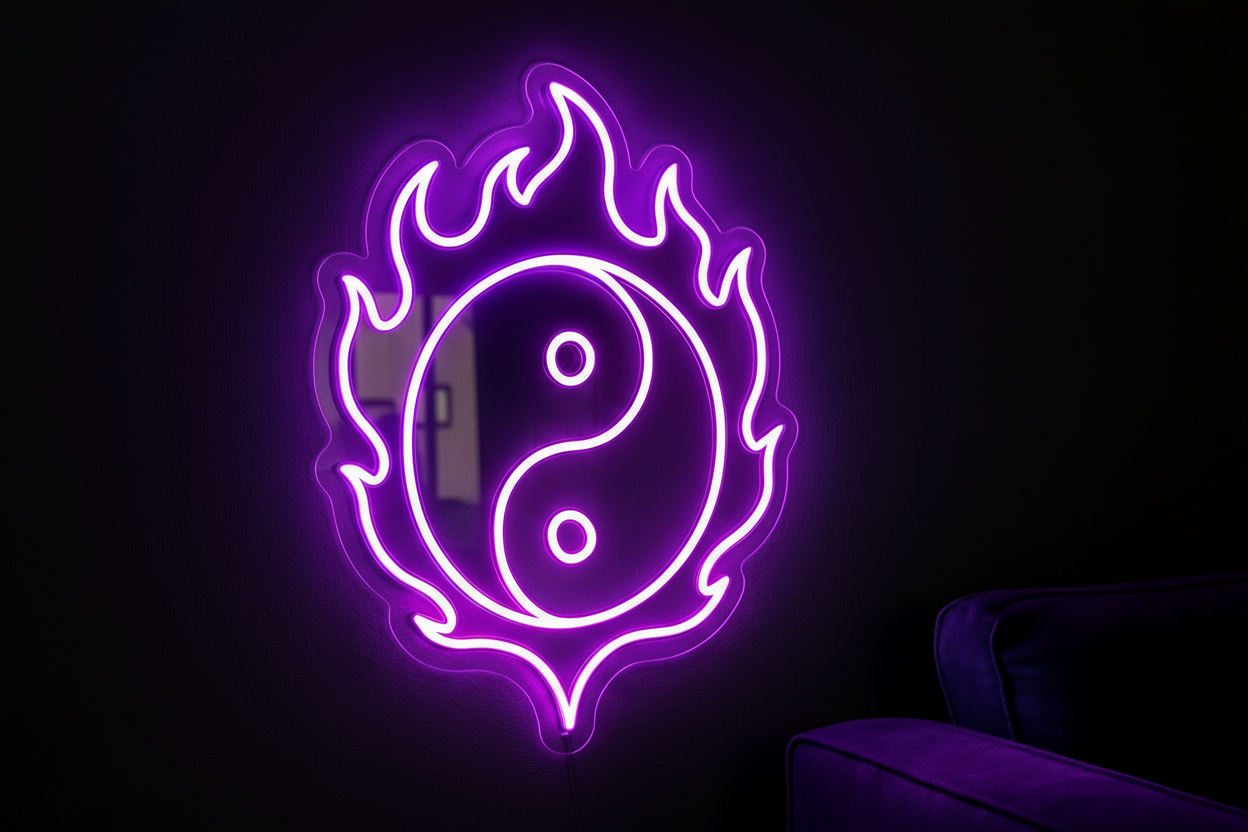 Burning Ying-Yang LED NEON SIGN