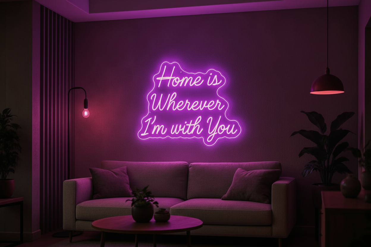 Home is Wherever I'm with You LED NEON SIGN