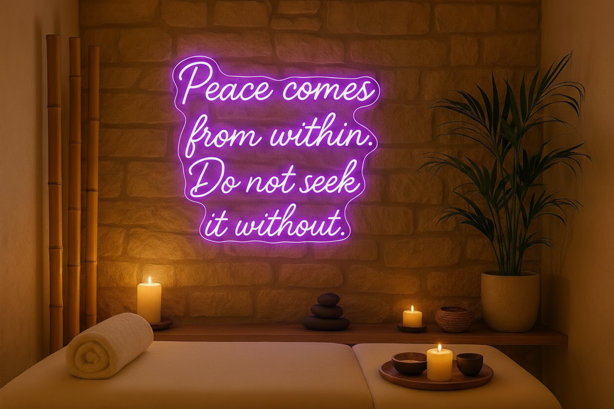 Peace comes from within. LED NEON SIGN