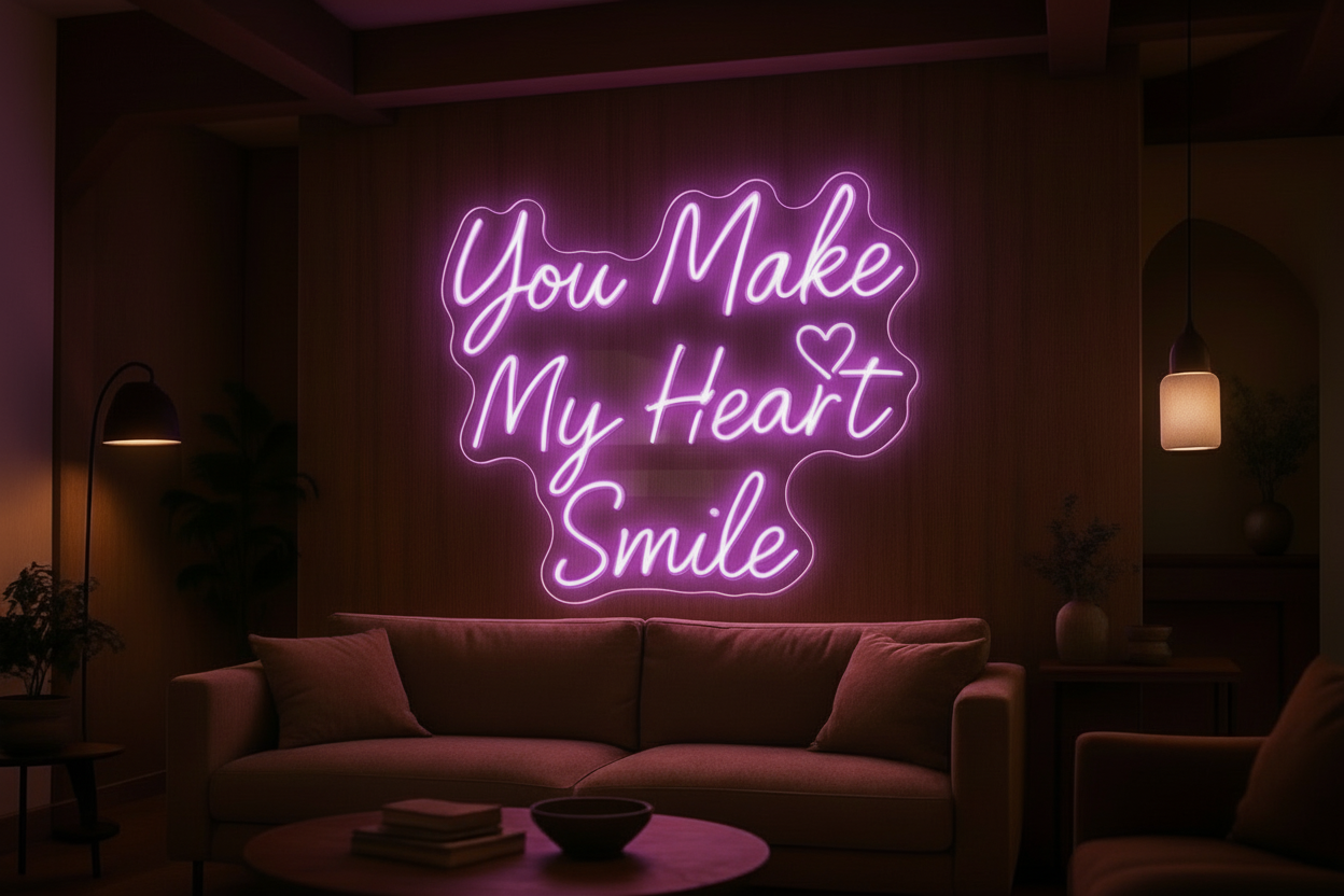 You Make My Heart Smile LED NEON SIGN