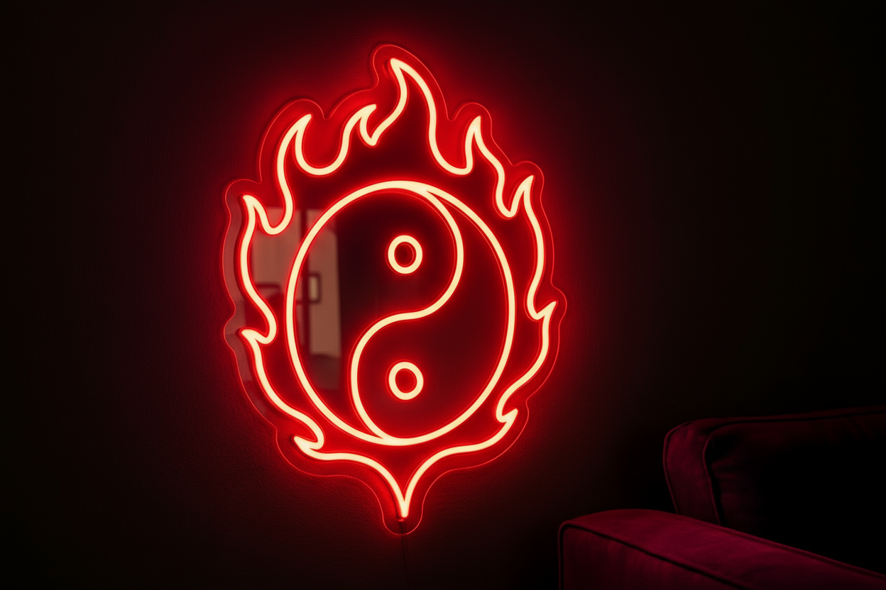 Burning Ying-Yang LED NEON SIGN