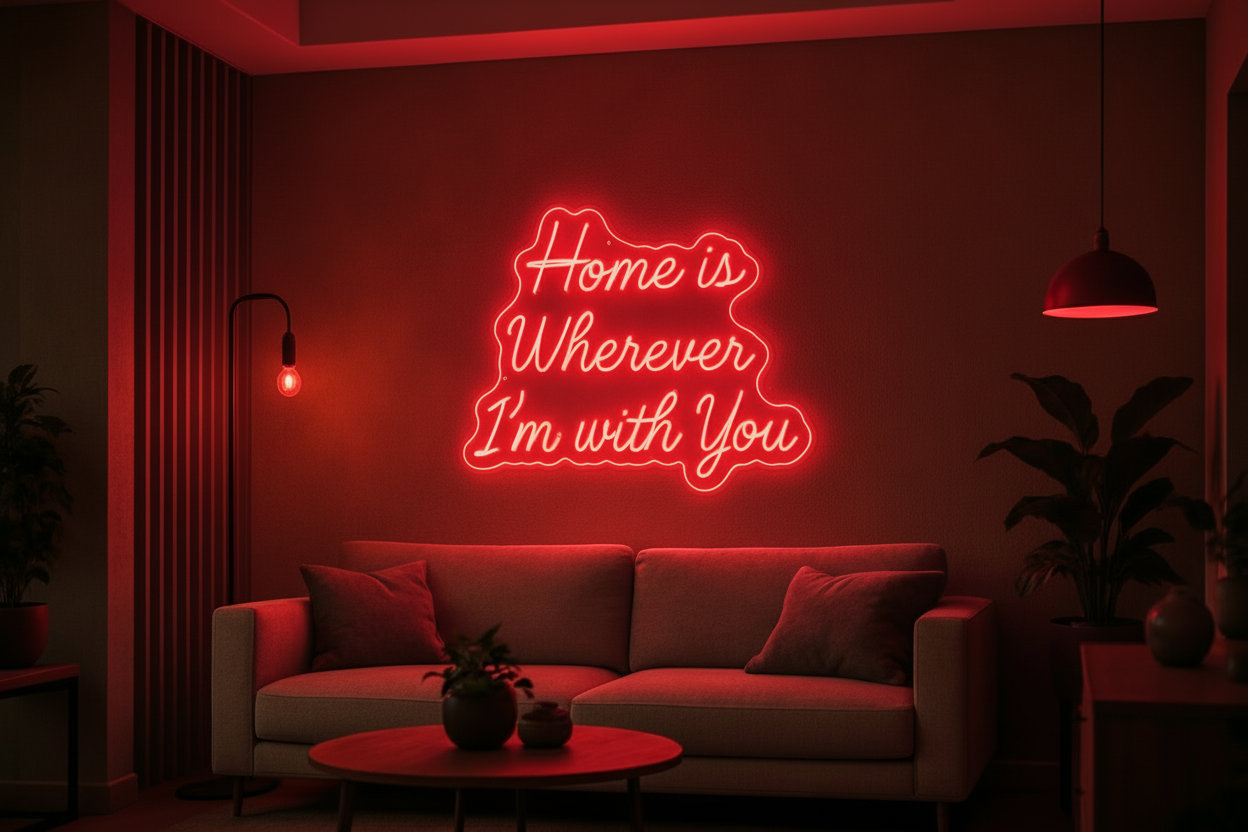 Home is Wherever I'm with You LED NEON SIGN