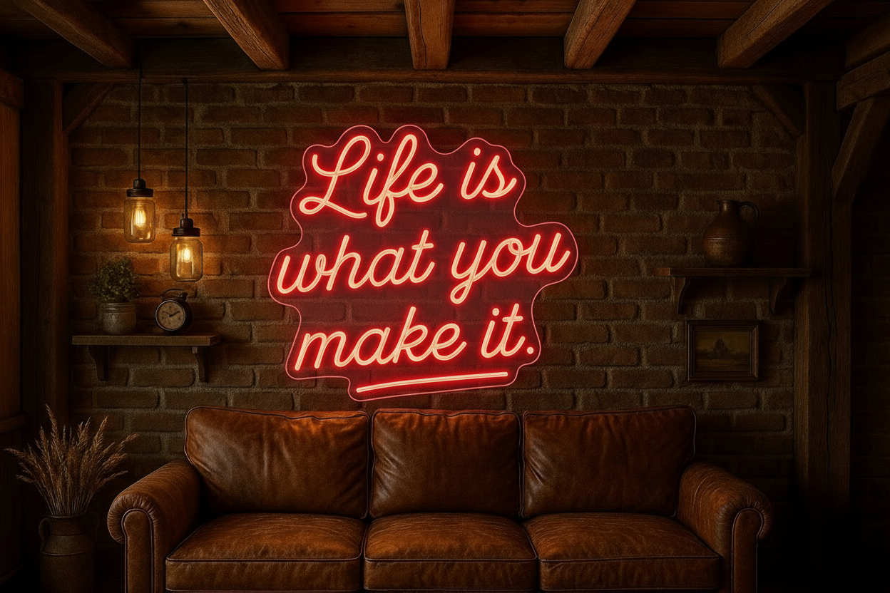 Life is what you make it. LED NEON SIGN