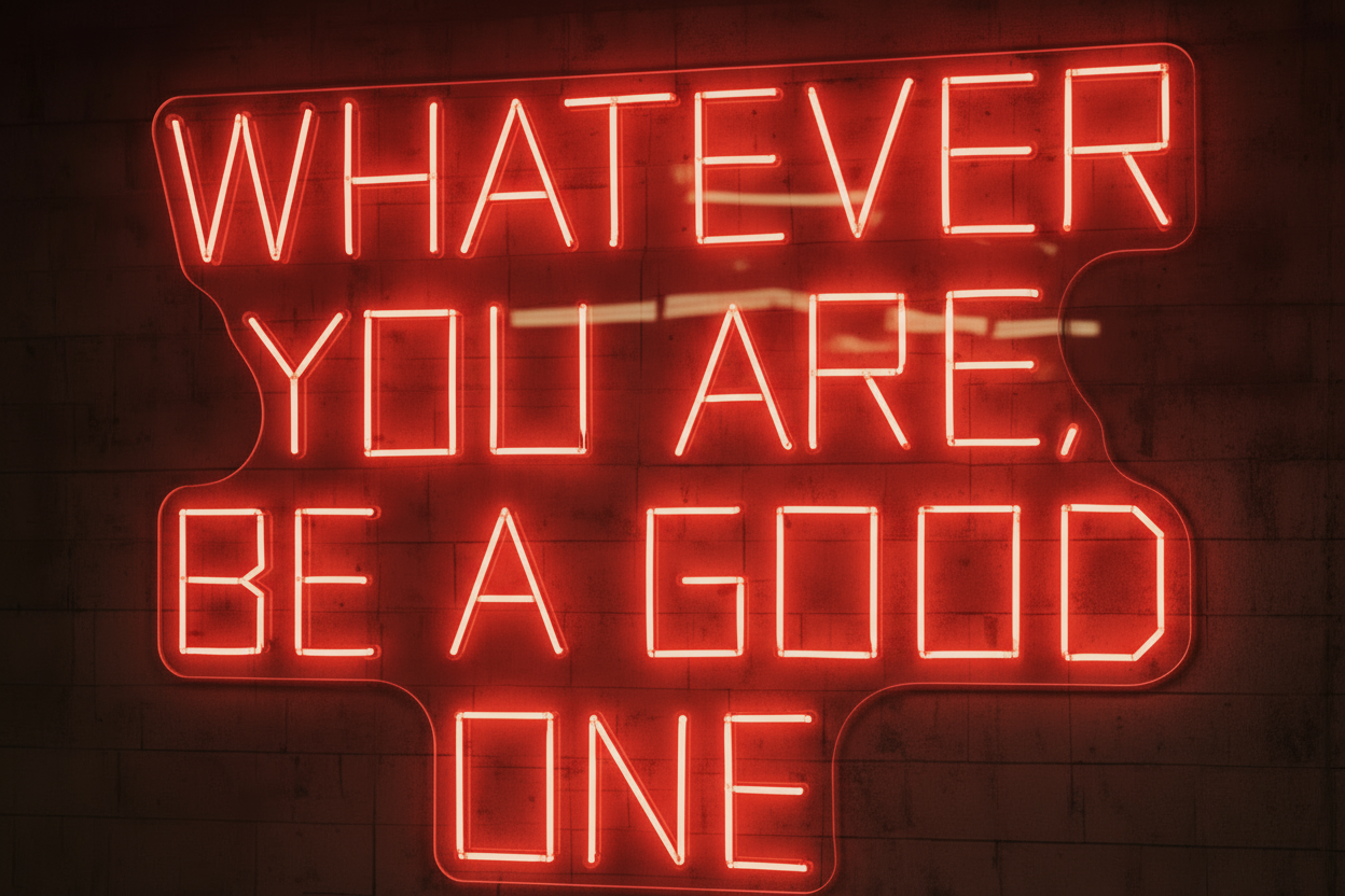 WHATEVER YOU ARE, BE A GOOD ONE LED NEON SIGN