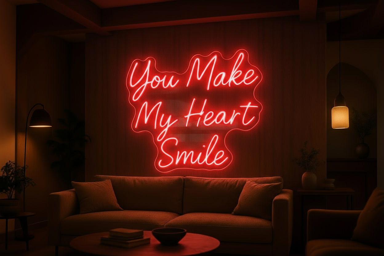You Make My Heart Smile LED NEON SIGN