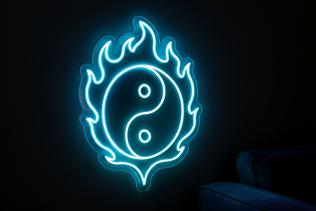 Burning Ying-Yang LED NEON SIGN