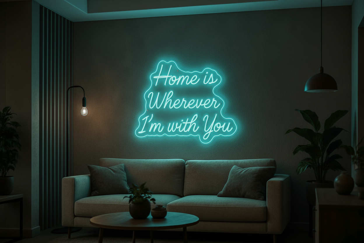 Home is Wherever I'm with You LED NEON SIGN