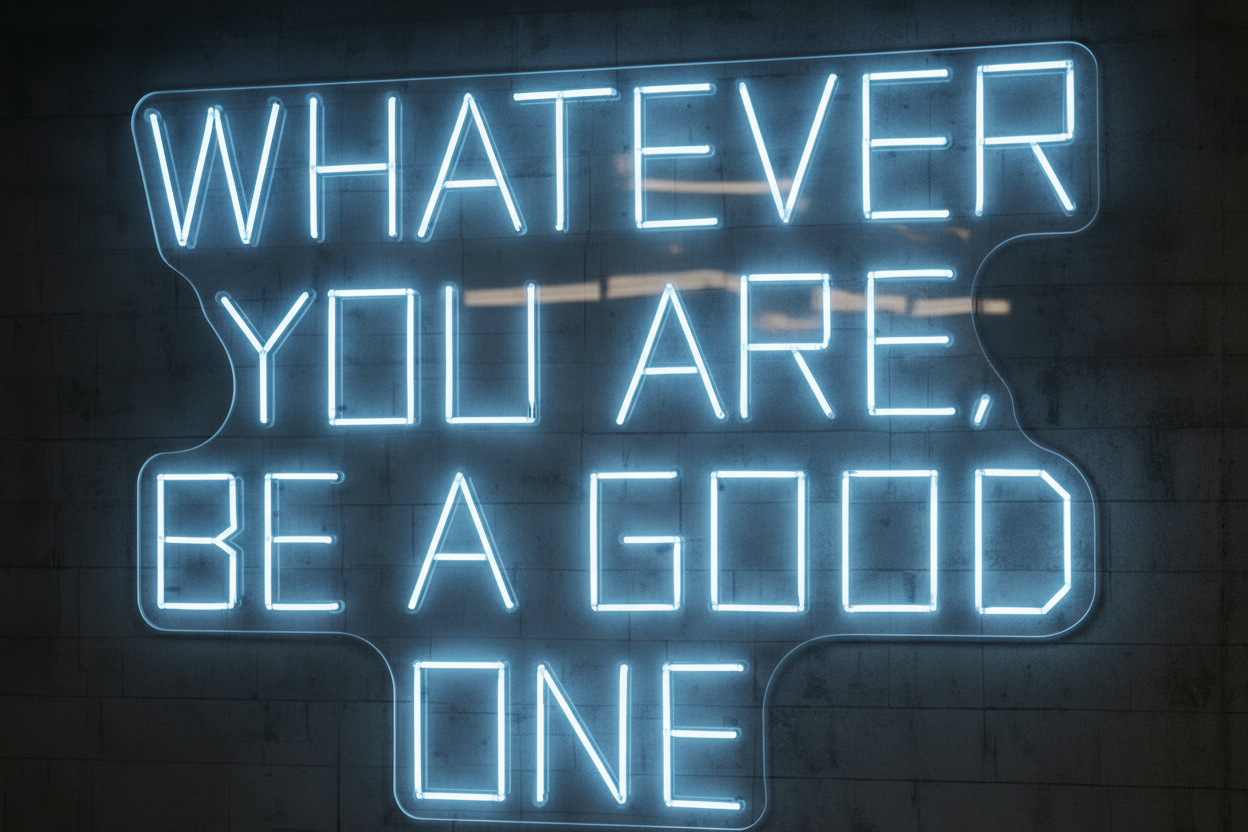 WHATEVER YOU ARE, BE A GOOD ONE LED NEON SIGN
