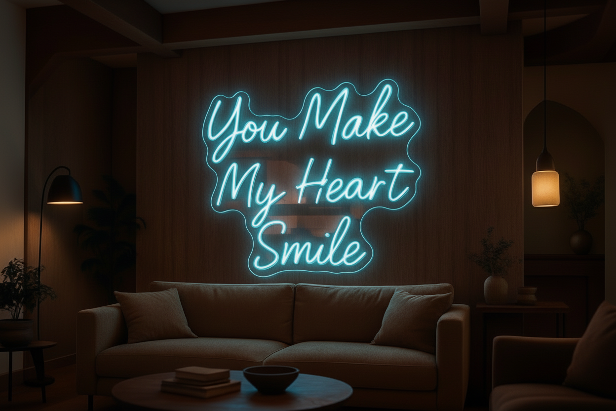 You Make My Heart Smile LED NEON SIGN