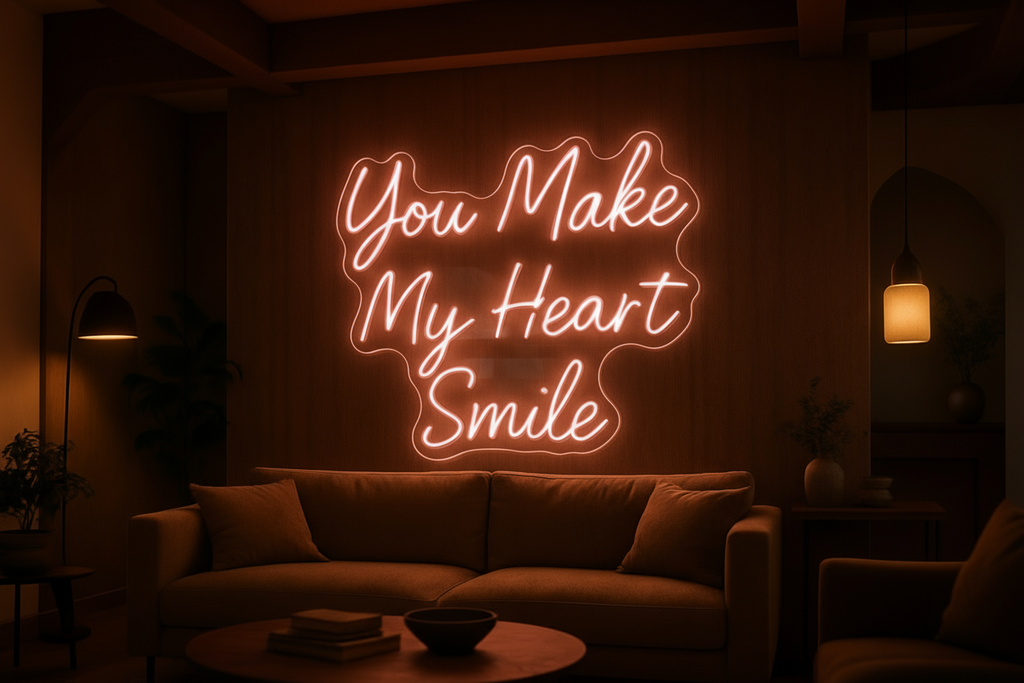 You Make My Heart Smile LED NEON SIGN