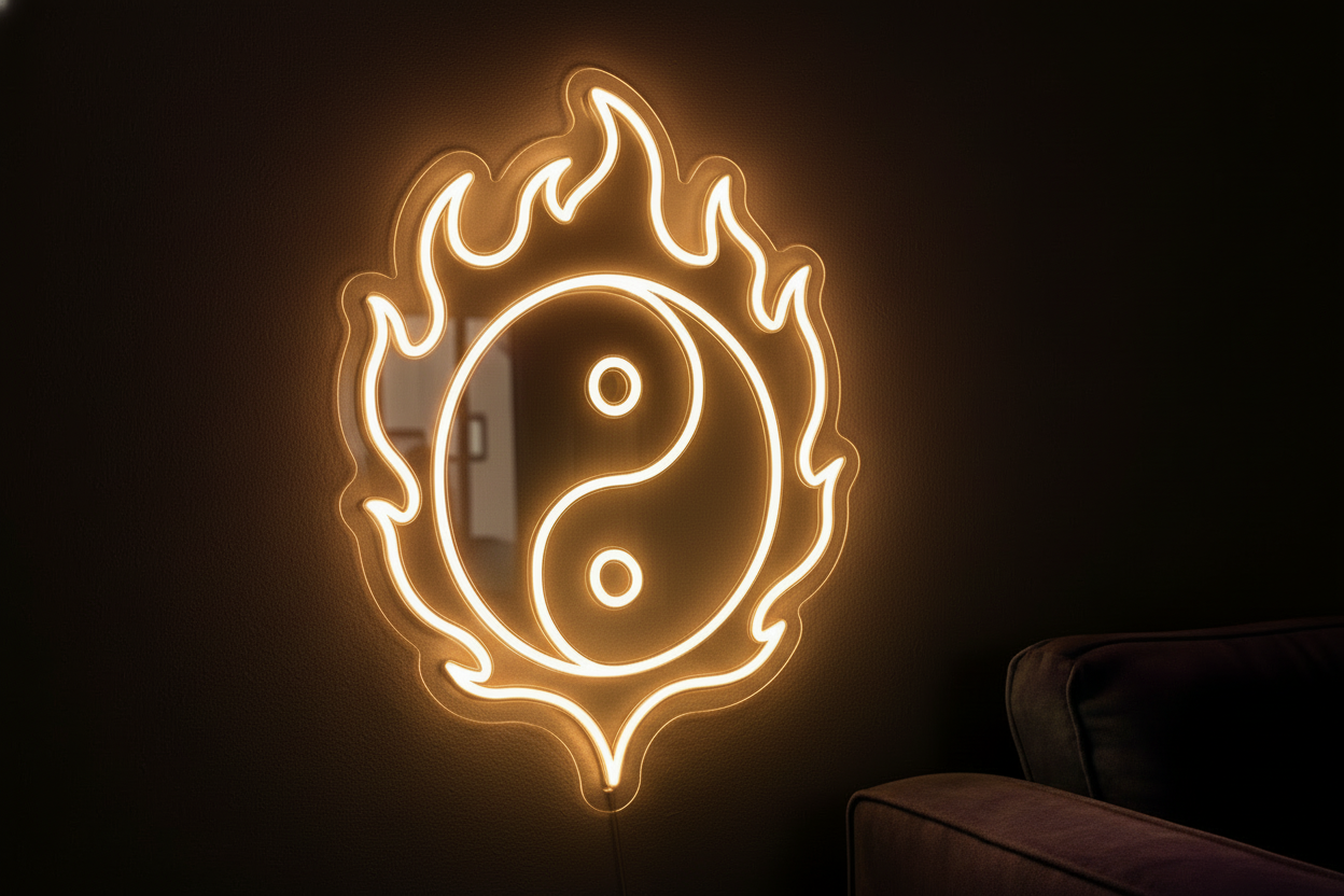 Burning Ying-Yang LED NEON SIGN