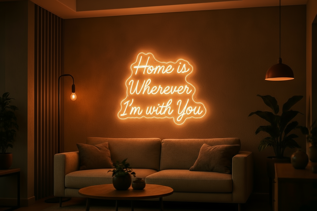 Home is Wherever I'm with You LED NEON SIGN