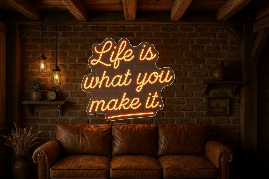 Life is what you make it. LED NEON SIGN