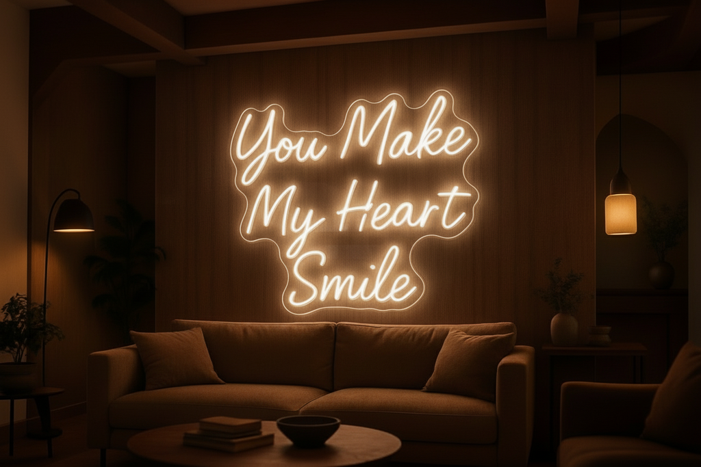 You Make My Heart Smile LED NEON SIGN