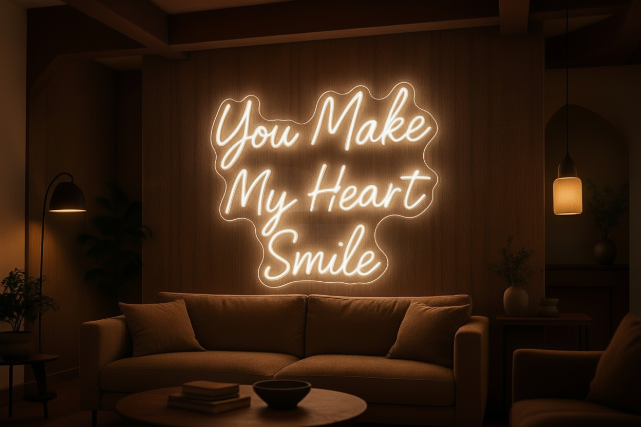 You Make My Heart Smile LED NEON SIGN