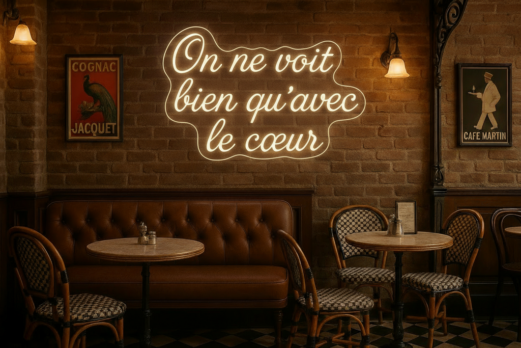 On ne voit bien qu'avec le coeur LED NEON SIGN