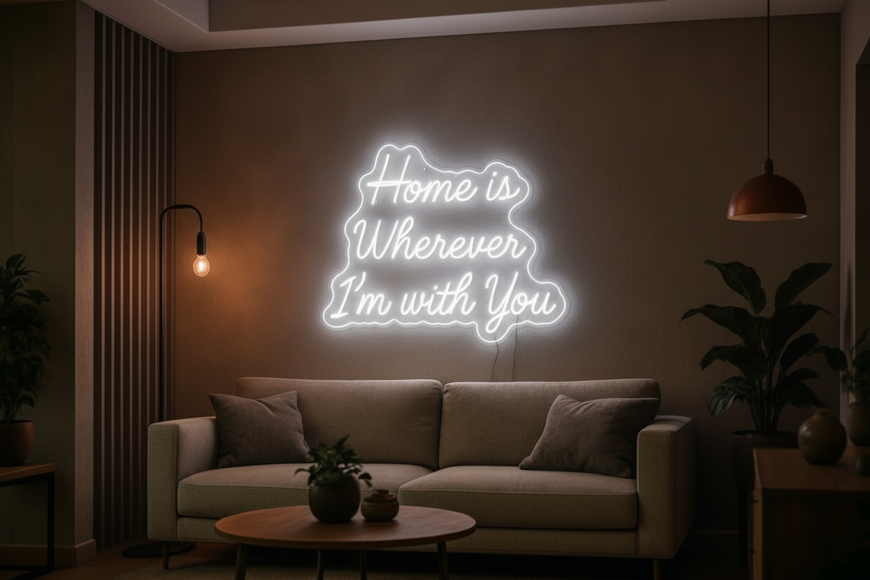 Home is Wherever I'm with You LED NEON SIGN