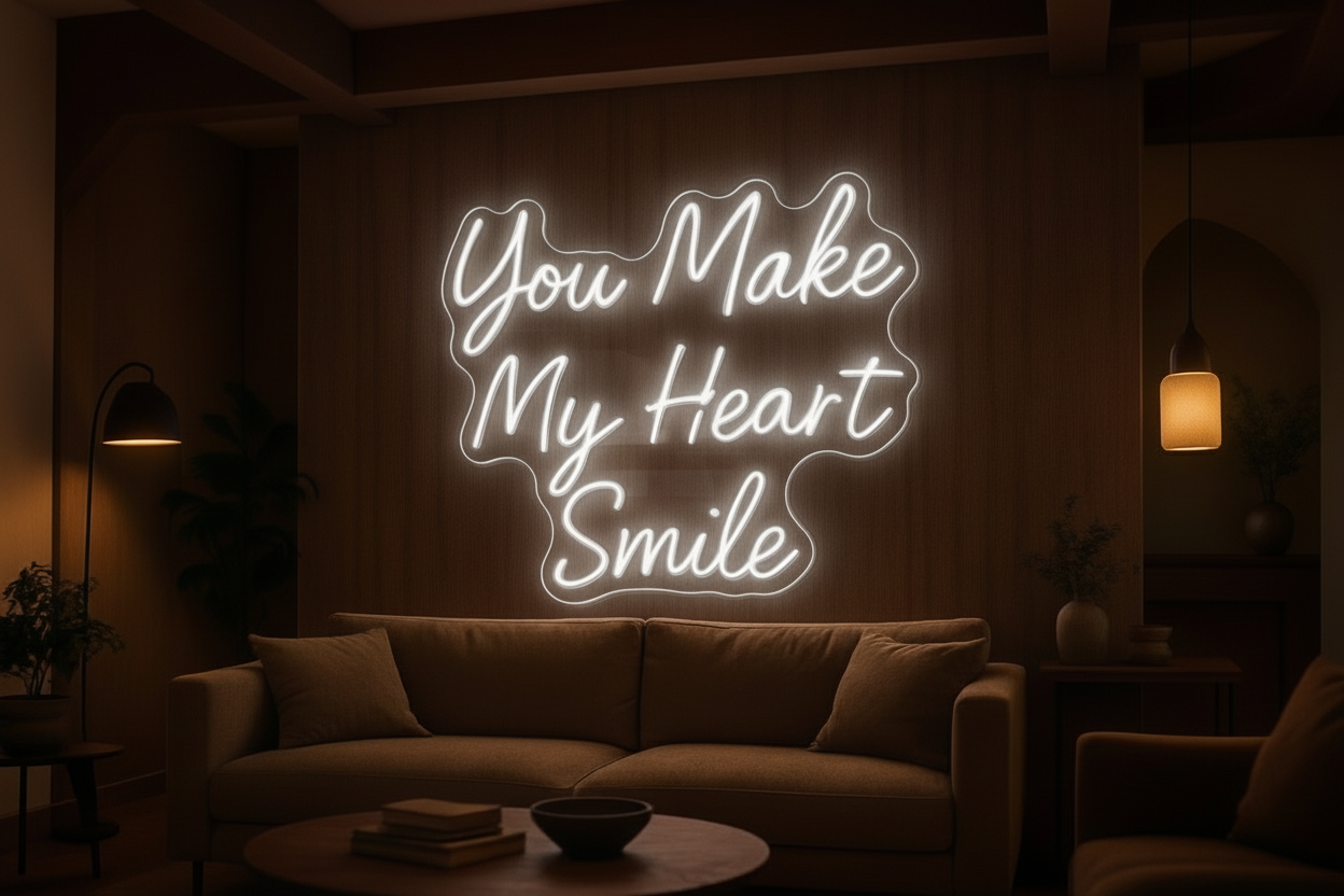 You Make My Heart Smile LED NEON SIGN