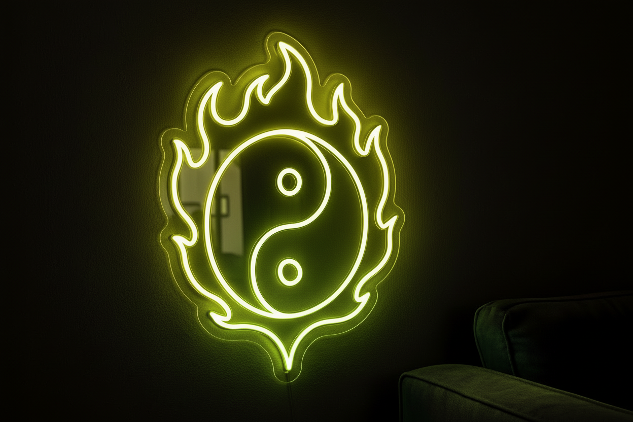 Burning Ying-Yang LED NEON SIGN