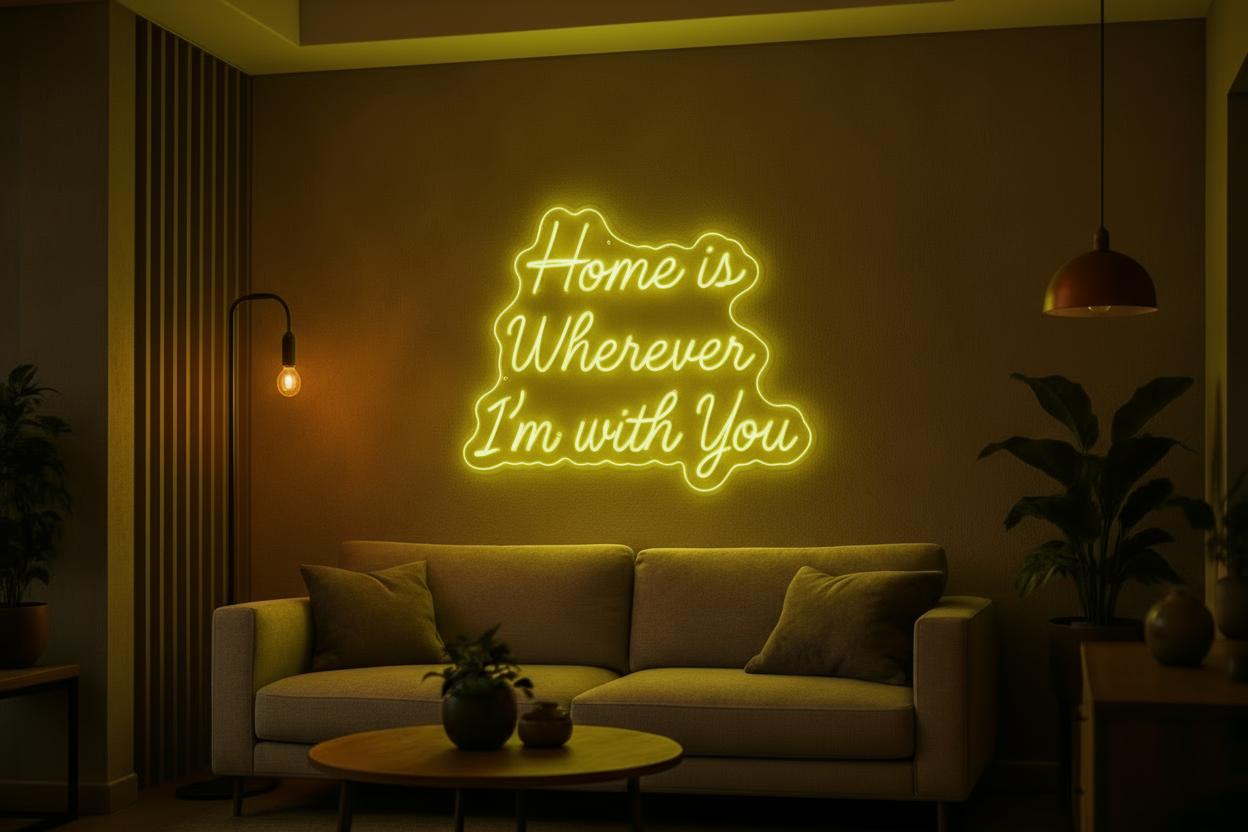 Home is Wherever I'm with You LED NEON SIGN