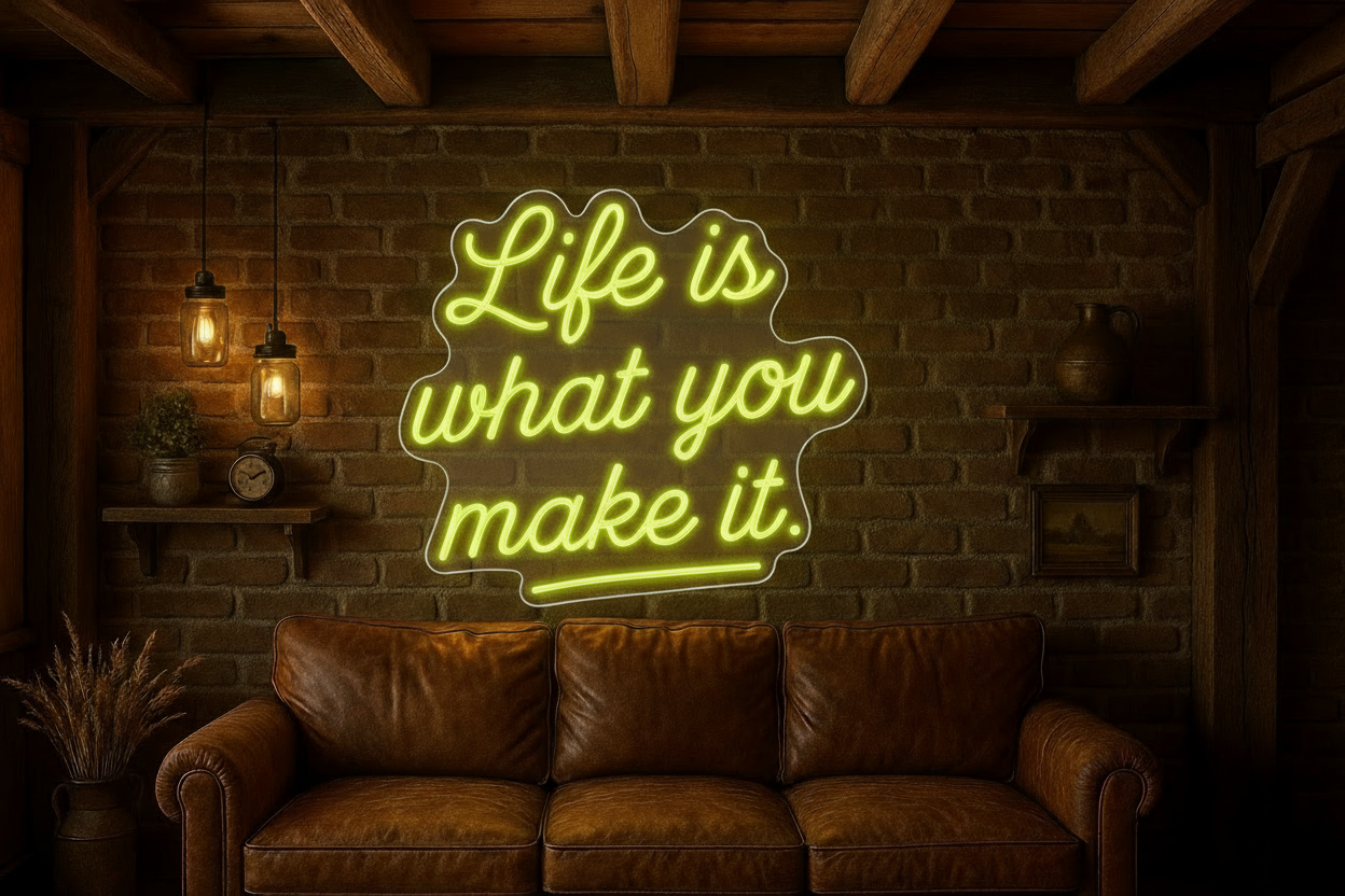 Life is what you make it. LED NEON SIGN